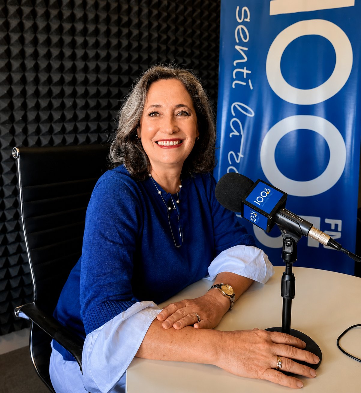 Lourdes Istebot con equipo de radiofrecuencia